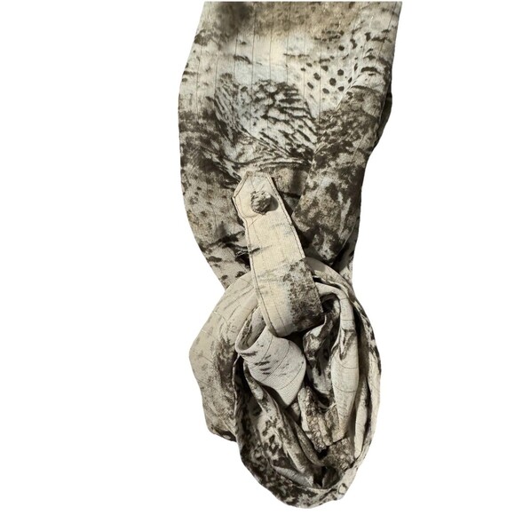 BKE Boutique women's Sm Long  Sleeve Blouse shell brown & cream Work Casual Wear - Picture 4 of 7